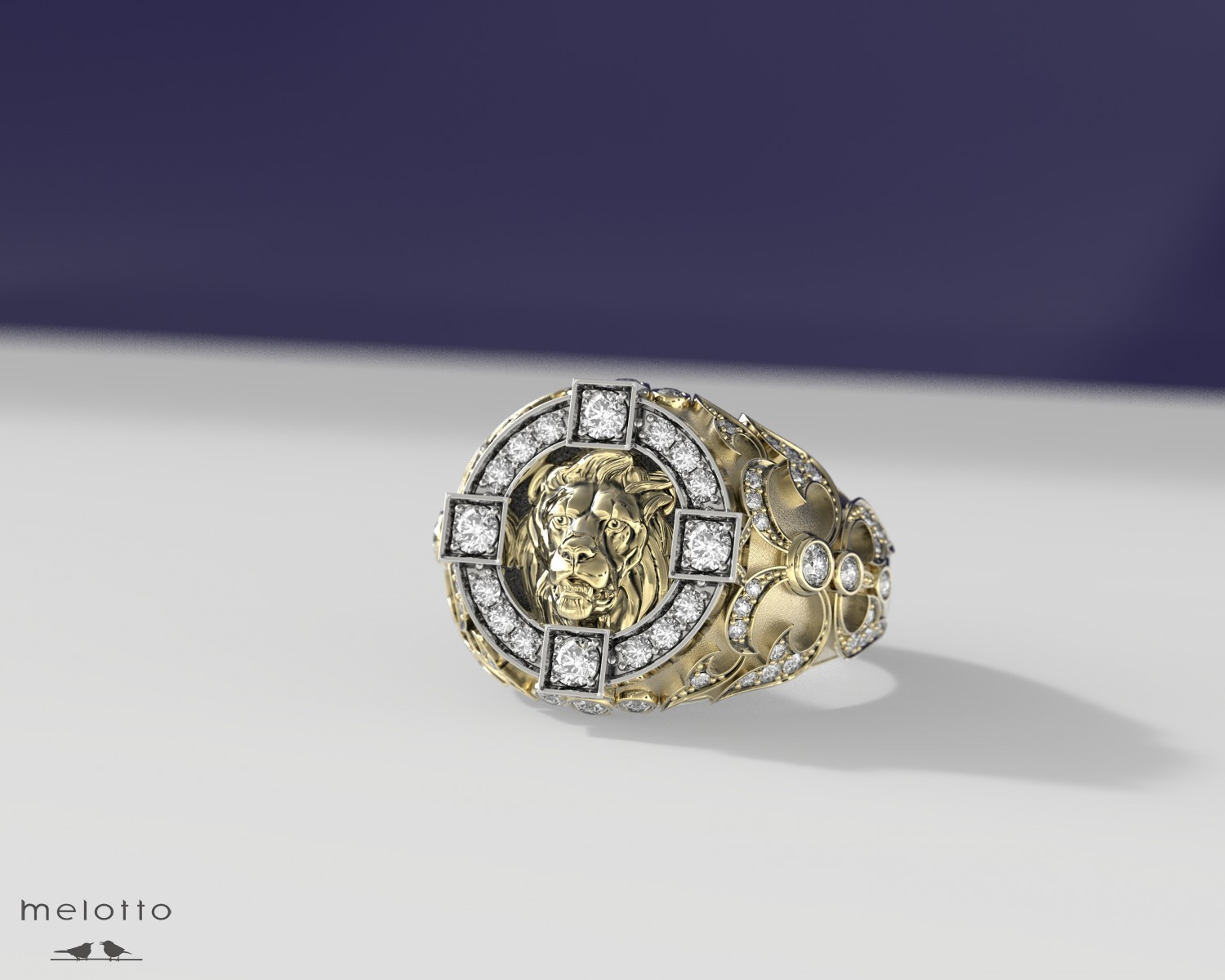Золотой перстень «Лев»